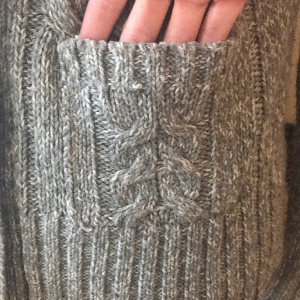 Gray Cable Sweater Jacket - Picture 3 of 4